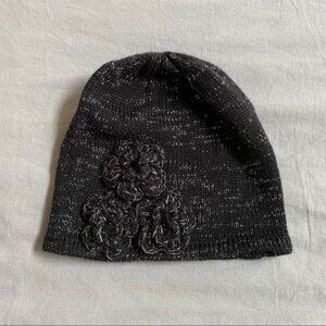 Banana Republic Winter knit Hat Floral Metallic